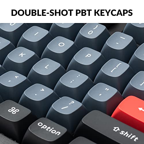 Keychron V6 Wired Custom Mechanical Keyboard, Full-Size QMK/VIA Programmable Macro with Hot-swappable Keychron K Pro Red Switch Compatible with Mac Windows Linux (Frosted Black-Translucent) - color: Hot-swap Keychron K Pro Red Switch