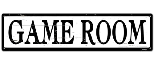 Funny Man Cave Sign,Home Decoration Sign,Home Wall Decor "GAME ROOM" 4 * 16" Metal Aluminum Sign - color: Num004