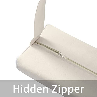 Enipate Outdoor Chaise Lounge Head Pillow, Pack of 2 Water Resistant Headrest Pillows with Elastic Band for Pool Patio Chairs - color: Beige