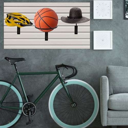 Polmart Slatwall Hat/Ball Displays, Black (Hat Displays, 6-Pack) - style: Hat / Ball