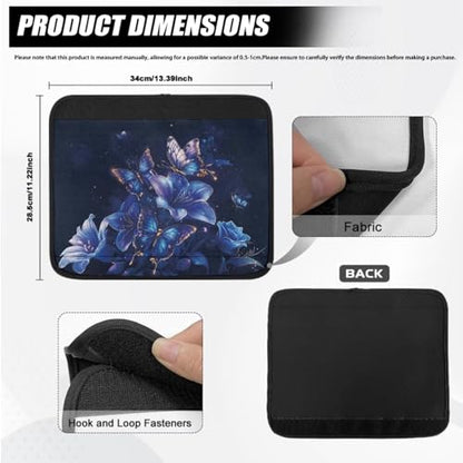 Wheelchair Armrest Pads Wheel Chair Accessories Adults 2 Pack Wheelchair Arm Pads for Office Transport Chair Pressure Relief Blue Lily Butterfly - color: Blue Lily Butterfly