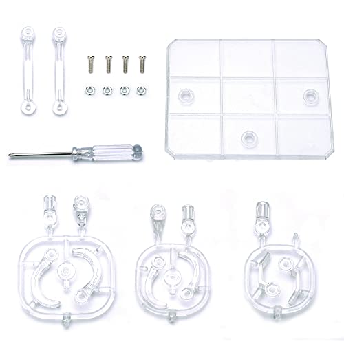3 Pack Action Figure Stand for 3.75" and 6" Figures - Each Doll Model Support Stand includes 3 Clamps Sizes,Action Figure Display Holder Base Display Your Action Figures in Style