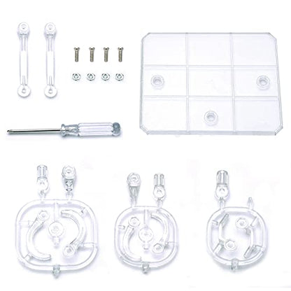 3 Pack Action Figure Stand for 3.75" and 6" Figures - Each Doll Model Support Stand includes 3 Clamps Sizes,Action Figure Display Holder Base Display Your Action Figures in Style
