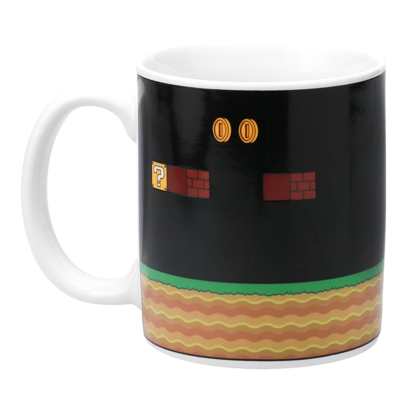 Paladone Super Mario Level Heat Changing Coffee Mug - Licensed Nintendo Merchandise - Gift for Gamers, Nerds, Nintendo Mario Fans, Men, and Retro Game Enthusiasts - 10 Ounces