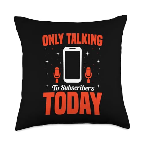 Content Creator Must Haves Influencer Vlog Producer Streamer Throw Pillow - size: 18x18