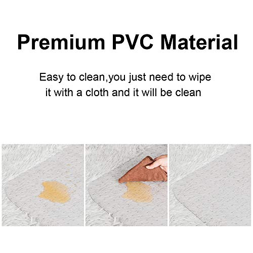 Azadx Clear Office Chair Mat for Low, Standard and No Pile Carpeted Floors, Plastic Computer Desk Chair Mat on Carpet for Easy Rolling, Durable Carpet Protector Mat (36 x 48'' Rectangle) - size: 36" x 48'' For Carpet