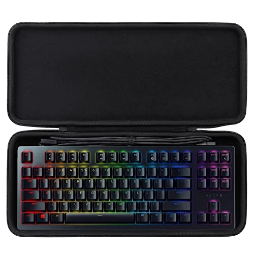 co2CREA Hard Travel Case Replacement for Razer Huntsman Tournament Edition TKL Tenkeyless Gaming Keyboard - size: for TKL Keyboard