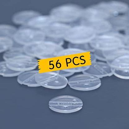 56PCS Action Figure Support Stand Bases 6inch, Clear Figure Toy Display Holder Accessories, Compatible with Mavel Legends Series/GiJeo Classified Series/D C/Mo tu 1/12 Figures, Round - color: Transparent(Round)