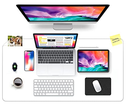 JanJunDec Clear Desk Pad Blotter on Top of Desks, 13x16 Inch Plastic Desk Cover Protector, Rectangular Vinyl Desk Pad, PVC Plastic Table Cover for Office Dresser Night Stand Computer Writing Desktop - size: 13x16 Inch