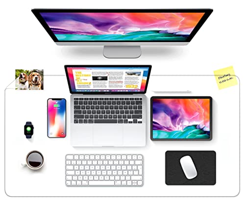 JanJunDec 4278 Inch Clear Table Cover Protector, Vinyl Desk Pad Mat, Transparent Plastic Pads, Rectangular PVC Top Protector for Dining Room Coffee Writing Desktop - size: 42x78 Inch