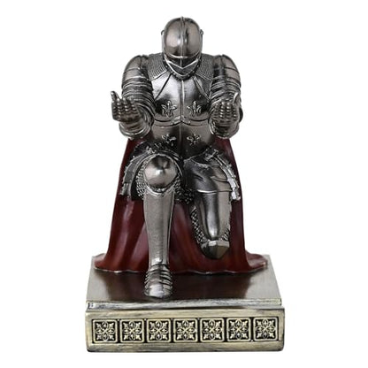 Windbreaker Soldier Knight Pen Holder Personalized Desk Accessory, Mobile Phone & Gaming Controller Holder, Device Stand Gift for Medieval Enthusiasts (Iron) - color: Iron