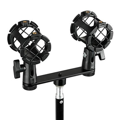 CAMVATE Double Microphone Mounts Bracket T-bar - 1958
