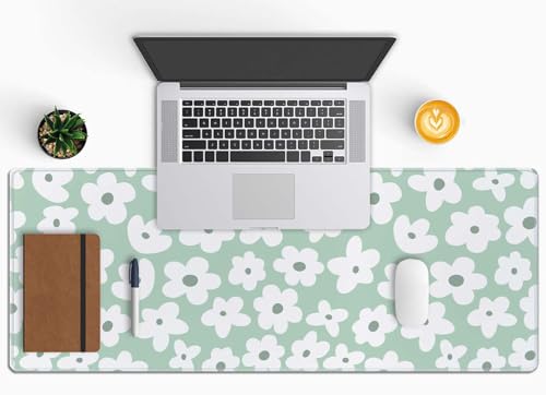 Desk Mat, Large Desk Pad Large Mouse Pad Cute Desk Accessories Home Office Essentials XL Desk Mat Desk Pad Mat for Keyboard Mouse Desk Pads On Top of Desks Computer Cute Groovy Flowers - color: Cute Groovy Flowers