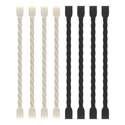 8PCS Silicone Cable Ties 4 Inch Reusable Twist Ties Steel-Core Cable Tie Straps Organizer All Purpose Bendable Cord Tie for Indoor Outdoor Bundling Holding Securing and Wrapping (Black White) - color: Black & White, size: 4-Inch (8PCS)