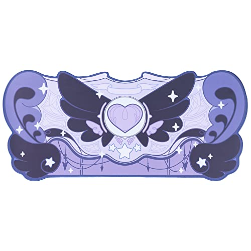 GeekShare Large Gaming Mouse Pad Dark Purple Non-Slip Rubber Back Mouse Pad Big Desk Mat for Keyboard and Mouse,Perfect for Gaming or Home Office Work - Star Wings Dark Version - color: Purple