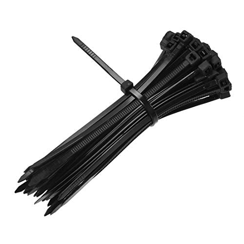 uxcell Nylon Cable Ties 4 Inch Self-Locking Zip Ties 0.12 Inch Width Black 100pcs - color: Black, size: 4x 0.12Inch