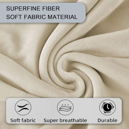 Velvet Armrest Covers for Chairs and Sofas Soft Stretch Couch Arm Cover Set of 2 Non Slip Sofa Armrest Slipcover Furniture Protector for Sofa, Couch, Armchair, Recliner, Beige - color: Beige