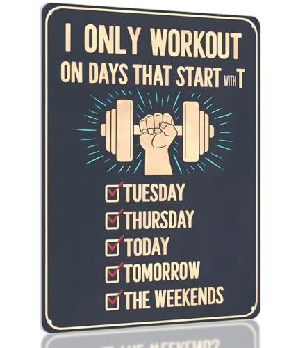 Home Gym Decor Sign - Gifts for Gym Lovers, Workout and Fitness Stuff for Men Women, Funny Wall Decor - color: Workout