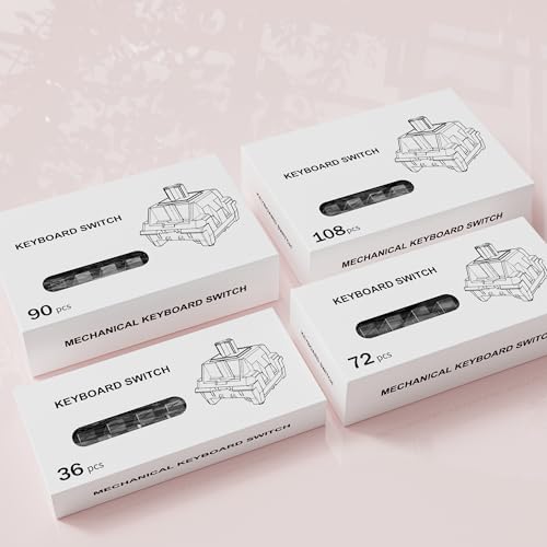 Zhouwang Burgundy Linear Switches, 3-Pin Pre-Lubricated Linear Switches, Dustproof and Waterproof for Mechanical Keyboards. (36Pcs) - color: Crysta Red, size: 36Pcs