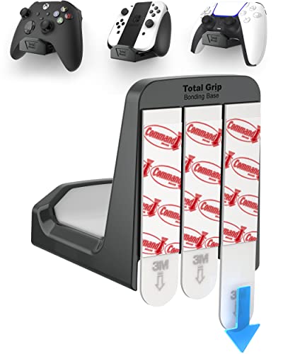 TotalMount Controller Wall Stand (1 Pack) with Non-Slip Pad & Removable Adhesive for Xbox, PS5, PS4, and Nintendo – This Premium Holder Won’t Damage Your Wall with Screws or Permanent Adhesive - color: Premium Black – One Pack