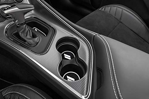 Auovo 11pcs Anti-dust Mats for Challenger Accessories 2015-2023 Custom Interior Cup Holder Inserts Door Pocket Center Console Liners for Challenger 2021 (White) - color: White
