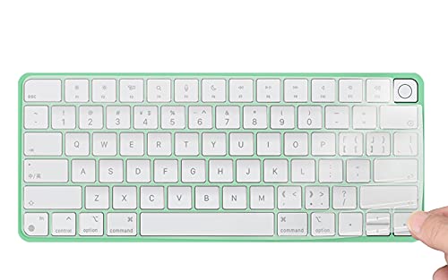 Keyboard Cover Skin for 2024 2023 2021 Apple iMac 24 inch Magic Keyboard M4 M3 Chip, iMac 24 inch/Mac mini Accessories, Apple Magic Keyboard MK293LL/A A2449 & MK2A3LL/A A2450 Protector-Transparent - size: Magic Keyboard w/o Numeric Keypad