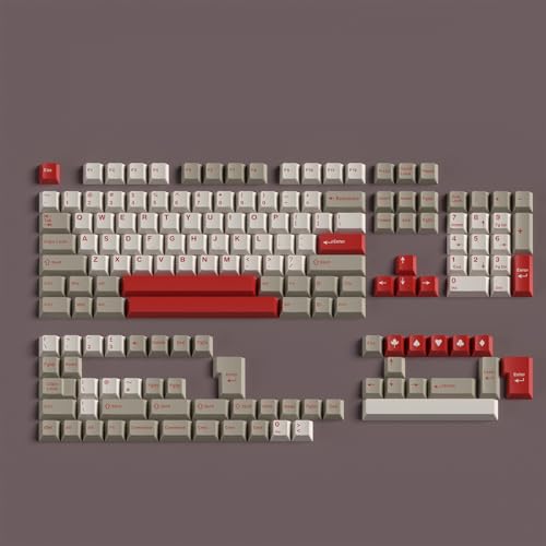 Sumgsn 163 Double Shot Keycaps Cherry Profile Retro 9009 Keycaps Set Fit for 61/64/87/104/108 Cherry Mx Switches ANSI/ISO Mechanical Keyboard - color: Retro Keycaps