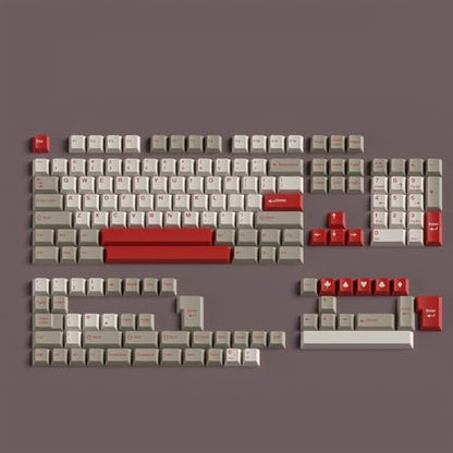 Sumgsn 163 Double Shot Keycaps Cherry Profile Retro 9009 Keycaps Set Fit for 61/64/87/104/108 Cherry Mx Switches ANSI/ISO Mechanical Keyboard - color: Retro Keycaps