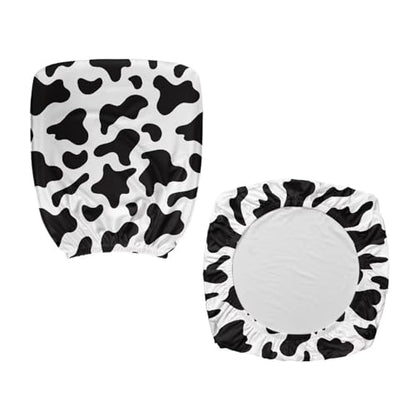 Cow Print Office Chair Covers Stretchable Office Chair Seat Cover 2 Piece Washable Gaming Chair Cover Universal Fit Most Wheelchairs,Computer Chairs,Gaming Chairs - color: Cow Print