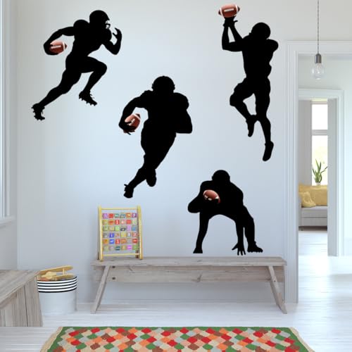 Football Wall Decals,American Footballs Art Wall Sticker,Peel and Stick Sport Footballs Wall Decor Stickers for Children's Rooms, Boys' and Girls' bedrooms, and Sports-Themed Decor