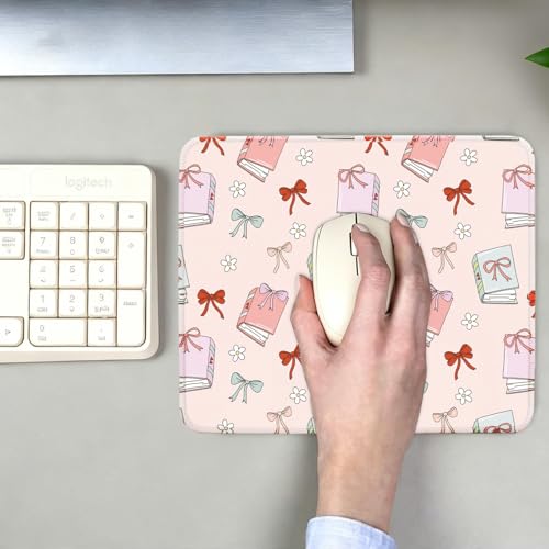 Mouse Pad for Desk with Stitched Edge, Premium Cute Washable Mouse Pads. Computer Mousepad with Non-Slip Rubber Base, Mousepads for Laptop, 9.25x7.75x0.12 inch (Cozy Read) - color: Cozy Read