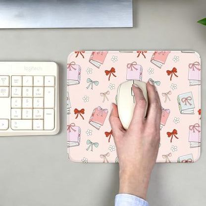 Mouse Pad for Desk with Stitched Edge, Premium Cute Washable Mouse Pads. Computer Mousepad with Non-Slip Rubber Base, Mousepads for Laptop, 9.25x7.75x0.12 inch (Cozy Read) - color: Cozy Read