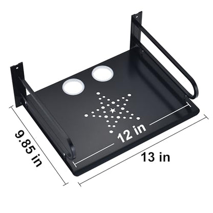 HNVNER Floating AV Shelves,Projector Wall Mount DVD Shelf,Floating Entertainment Center Bracke Under TV for Cable Boxes/Games Console/DVR/TV Accessories (Single Layer) - size: Single Layer