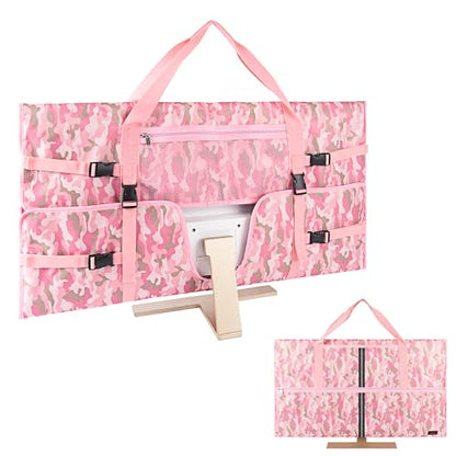 Travel Carrying Bag Compatible with 32" All-in-One Desktop Computer and 32" Monitor (Camouflage Pink) - color: Camouflage Pink