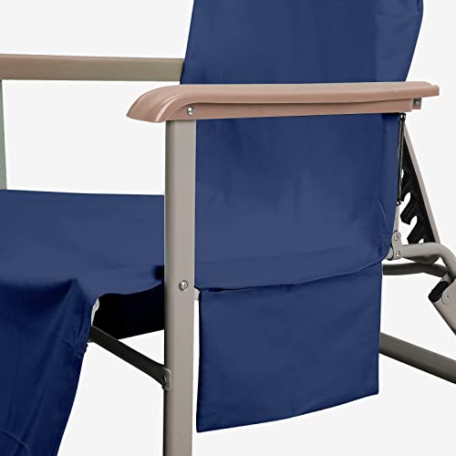 VOCOOL Lounge Chair Cover Microfiber Beach Chair Cover Towel with Pockets | Soft Absorbent Quick Dry, Chaise Lounger Towel Cover, for Outdoor Sunbathing Garden Courtyard Hotel, 85 x 30 inch, Dark Blue - color: Dark Blue