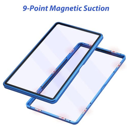 ZINHO Graded Card Case Magnetic Aluminum Alloy Slab Protector Display Case Fits 35PT PSA/CGC/CSG Cards, UV Protection (Blue) - color: Blue, style: PSA Card Case
