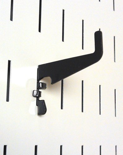 Wall Control Medium 1-7/8in Hook Pack - Slotted Metal Pegboard Hooks Pegboard and Slotted Tool Board - Black - color: Black, size: 4 Count (Pack of 1)