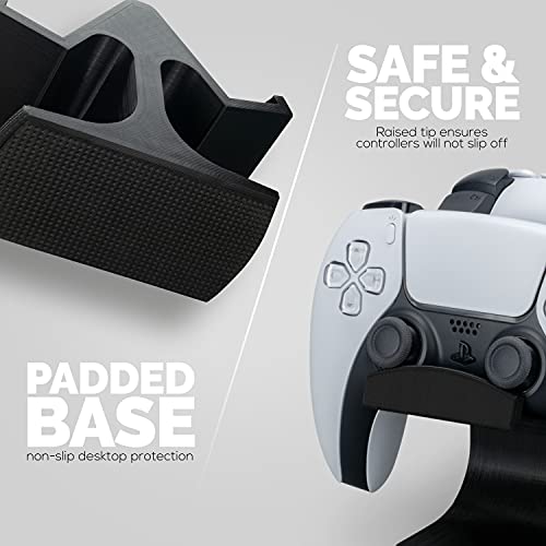 Dual Game Controller Desktop Holder Stand - Universal Design for Xbox ONE, PS5, PS4, PC, Steelseries, Steam & More, Reduce Clutter UGDS-03 (Black) - color: UGDS-03 Black
