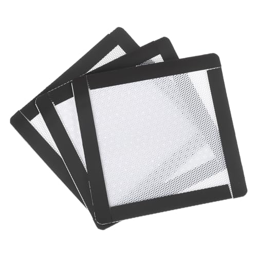 MECCANIXITY 3PCS PC Dust Filter, 100x100mm Magnetic Frame PVC Computer Case Cooler Dustproof Mesh Cover Fan Grills for Computer Chassis Speakers, White