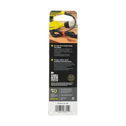 Nite Ize Gear Tie Original ProPacks - Reusable Rubber Twist Ties for Indoor & Outdoor Use - Bendable Wire Interior - Durable Rubber Exterior - Secure Grip - Black, 12" (12 Pack) - size: 12" - 12 Pack