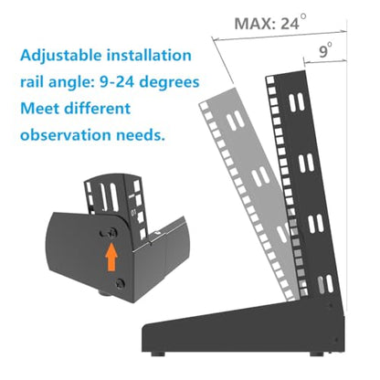 8U Desktop Server Rack 2-Post Free Standing Tabletop Rack for 19 inches Patch Panel, Data, AV, IT,Studio, Networking Equipments or Components (8U) - size: 8U