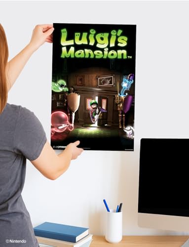 Pyramid America Mario Poster – Super Mario Bros Luigi Mansion Wall Art Gaming 11 x 17 inch – Video Game Room Decor, Room Office & Gamers – Nintendo Decorations