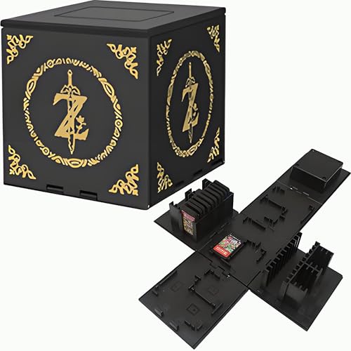 Switch Game Card Case Holder–41 Slot Compact Cube Storage Box for Nintendo Switch 2/Switch/OLED/Lite Cartridges–Hard Shell Travel Accessory for Girls, Boys, and Gamers Black - color: Black Z
