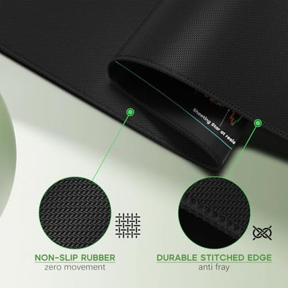 JIKIOU Stock Market Invest Day Trader Trading Mouse Pad with Stitched Edges | Large Size, Durable & Non-slip, Clear Chart Patterns Cheat Sheet Print, Easy to Use and Save the Effort of Looking up - size: 25.6L x 13.8W inches