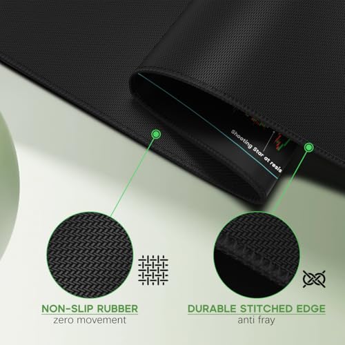JIKIOU Stock Market Invest Day Trader Trading Mouse Pad with Stitched Edges | Large Size, Durable & Non-slip, Clear Chart Patterns Cheat Sheet Print, Easy to Use and Save the Effort of Looking up - size: 25.6L x 13.8W inches