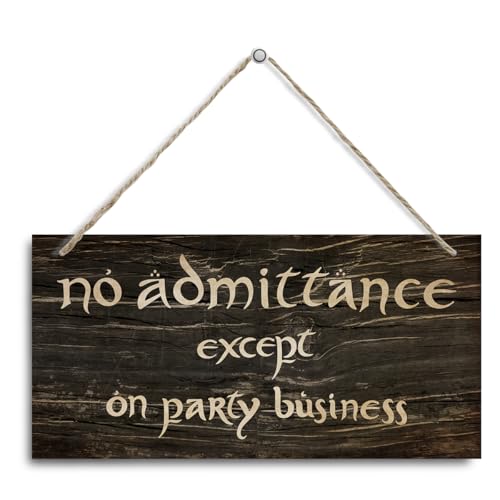 No Admittance Except on Party Business Sign, Decorative Hanging Wall Plaque Wood Sign, Funny Wood Sign for Home Party Decor, Club, Home Bar, Farmhouse Door Sign F - color: Color 07