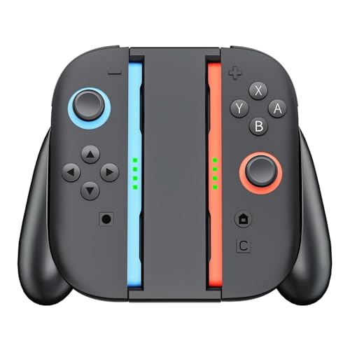 Controller Grip for Switch 2 Controllers, Ergonomic Handle Grip Holder with Magnetic Connection, Pro Style Layout Gamepad Grip Stand, Comfortable Gamepad Handle Holder Accessories for Switch 2 Without Charging Function (Controllers not included) - color: