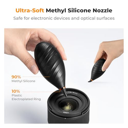 K&F Concept Soft Tip Air Blower Rubber Bulb Air Pump Dust Blower | Strong airflow and safe silicone won't scratch lenses. Compact, portable and versatile for multiple devices