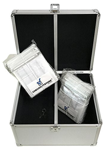 CheckOutStore (1) Aluminum CD/DVD Media Hanging Sleeves Storage Box (Silver/Holds 300 Discs) - color: Silver