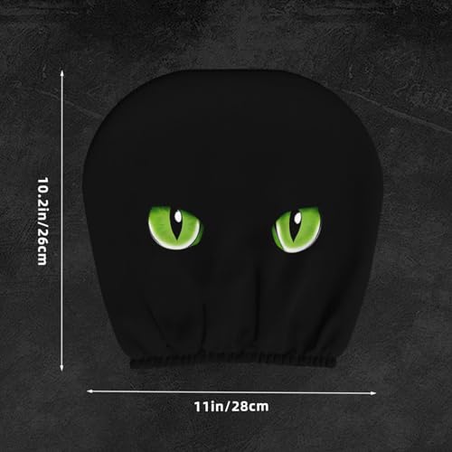 Dujiea 2 Pack Black Cat Eye Car Headrest Covers, Universal Soft Car Seat Head Rest Cover Protector, Vehicle Accessories Fabric Headrest Cover for Cars Vans Trucks - color: Black Cat Eye
